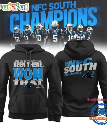 Carolina Panthers 2025 Nfc South Division Champions Locker Room Hoodie