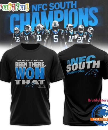 Carolina Panthers 2025 Nfc South Division Champions Locker Room T Shirt