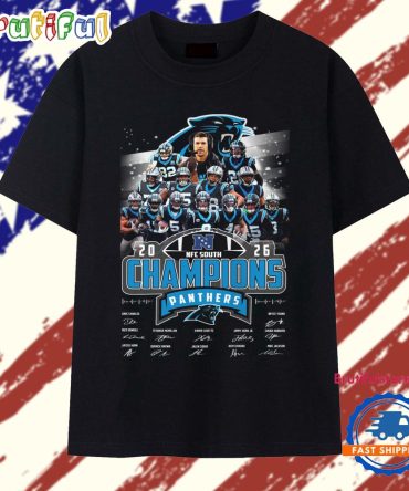 Carolina Panthers 2025 Nfc West Champions All Team Vintage T Shirt