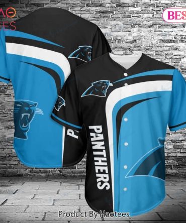 Stylish Panthers Baseball Jersey – Bold Black & Blue Design For Fans