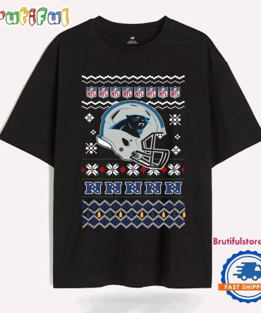 Carolina Panthers Football Logo Team Helmet Merry Chritmas 2024 T Shirt