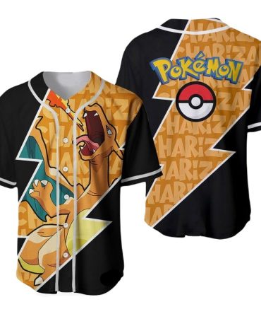 Unisex Pokémon Charizard Baseball Jersey - Vibrant Design For Fans & Collectors