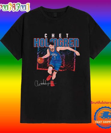 Chet Holmgren Oklahoma City Thunder Shattered Signature  T Shirt