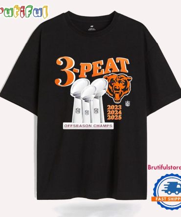 Chicago Bears 3 Peat Off Season Champs 2023-2025 T Shirt