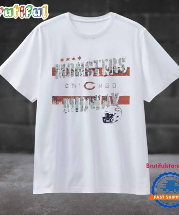 Chicago Bears Football Helmet Monsters Of The Midway T Shirt