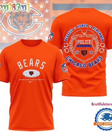 Chicago Bears National Thank A Police Officer Day Unisex 3D Shirt