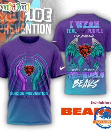 Chicago Bears Nfl National Suicide Prevention Month 3D Shirt