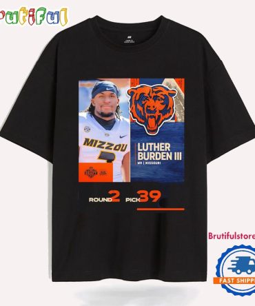 Chicago Bears Pick Luther Burden Iii With No. 39 2025 Nfl Draft T Shirt