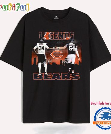 Chicago Bears The Legends Walter Payton Brian Urlacher T Shirt
