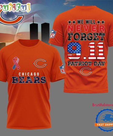 Chicago Bears We Will Never Forget 9 11 Patriot Day 2025 Unisex 3D Shirt