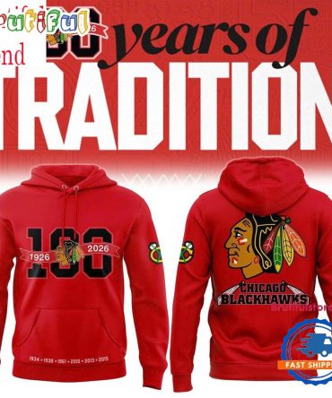 Chicago Blackhawks 100Th Anniversary Hoodie Shirt