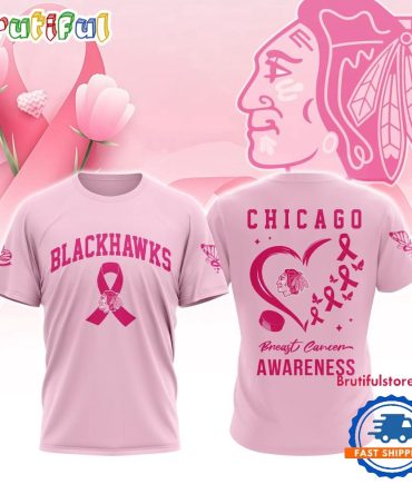 Chicago Blackhawks 2025 Nhl Pink Breast Cancer Awareness All Over Print Shirt