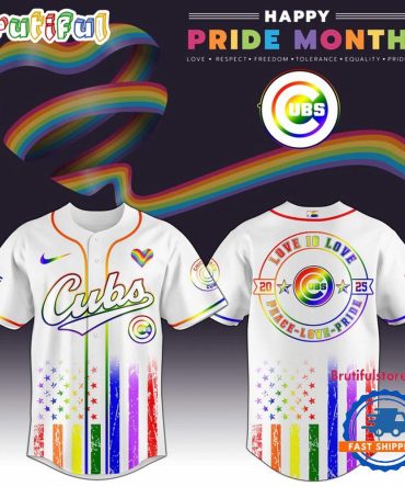 Chicago Cubs 2025 Happy Pride Month Limited Edition Baseball Jersey