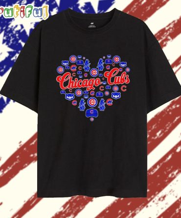 Chicago Cubs Heart By Icons T Shirt