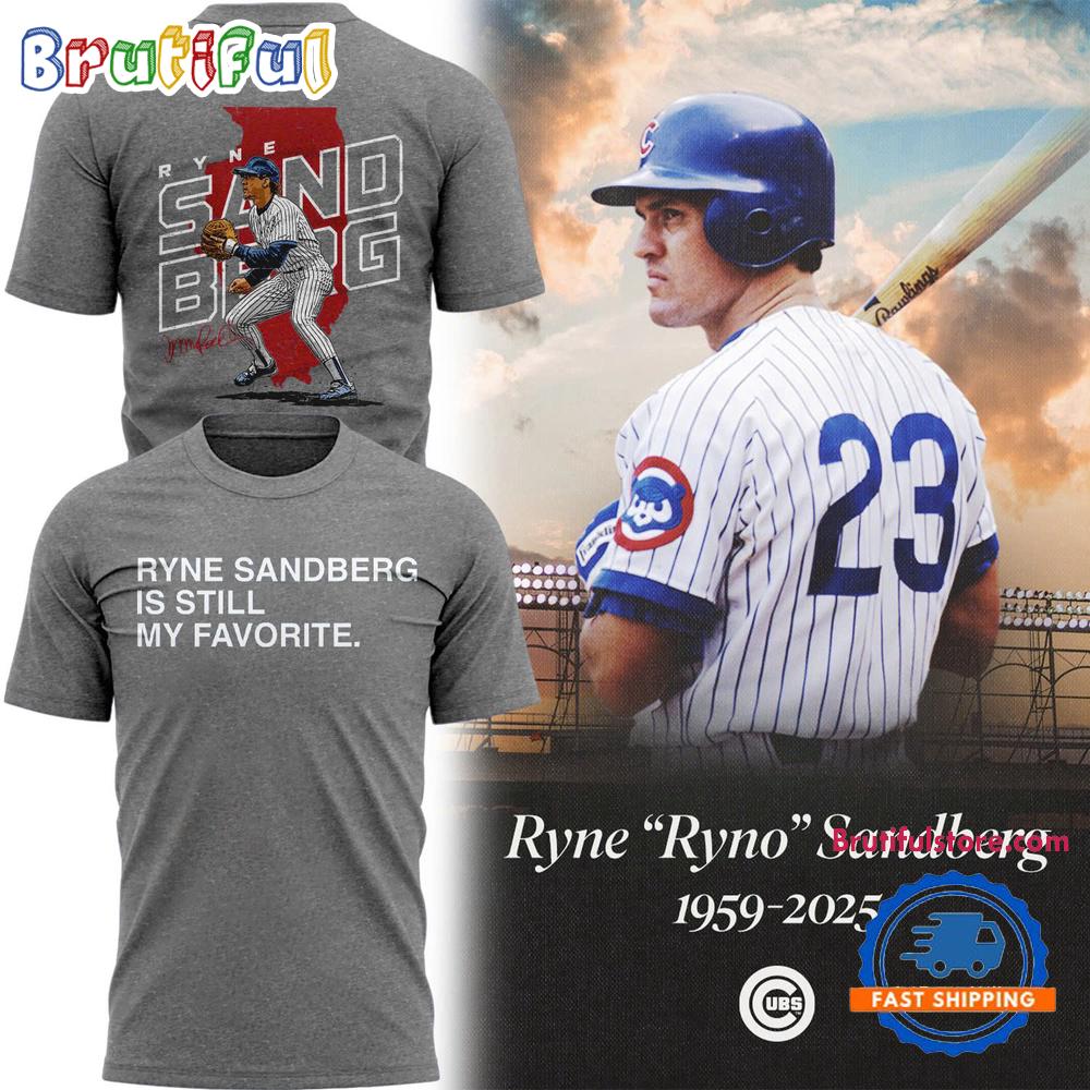 Chicago Cubs Ryne Sandberg Forever Grey T Shirt