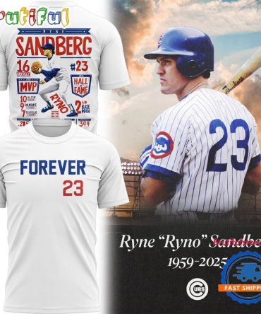 Chicago Cubs Ryne Sandberg Forever White T Shirt