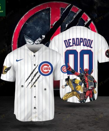 Limited Edition Cubs Deadpool Baseball Jersey – Marvel Fans Must-Have!