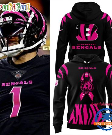 Cincinnati Bengals Breast Cancer 2025 New Design Hoodie