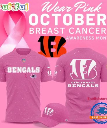 Cincinnati Bengals Breast Cancer Awareness Pink 2025 Nfl New Design 3D Shirt