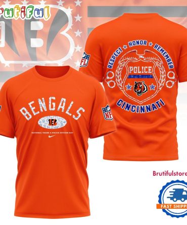 Cincinnati Bengals National Thank A Police Officer Day Unisex 3D Shirt
