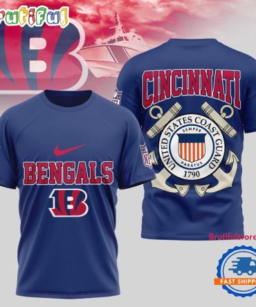 Cincinnati Bengals Nfl United States Coast Guard Limited 3D Shirt