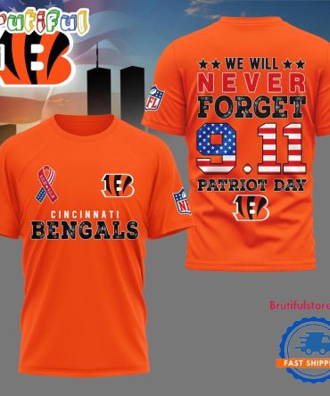 Cincinnati Bengals We Will Never Forget 9 11 Patriot Day 2025 Unisex 3D Shirt
