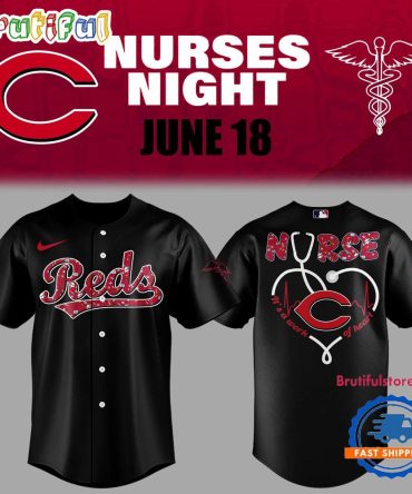 Cincinnati Reds Nurses Night 2025 Black Jersey Shirt