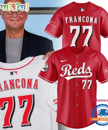 Cincinnati Reds Special Edition Terry Francona Signature Baseball Jersey