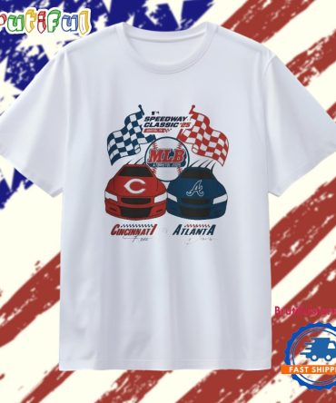 Cincinnati Reds Vs. Atlanta Braves 2025 Speedway Classic Cars T Shirt
