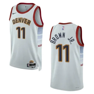 2022-23 City Edition Denver Nuggets Bruce Brown Jr. Sliver Swingman Jersey - Alzaintravels