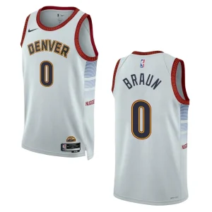 2022-23 City Edition Denver Nuggets Christian Braun Sliver Swingman Jersey - Alzaintravels