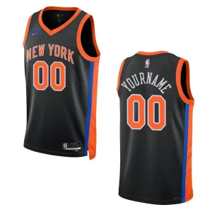 2022-23 City Edition New York Knicks Custom Black Swingman Jersey - Alzaintravels