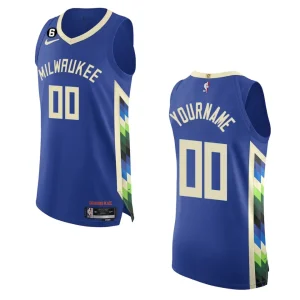 2022-23 City Edition Milwaukee Bucks Custom Royal Jersey - Alzaintravels