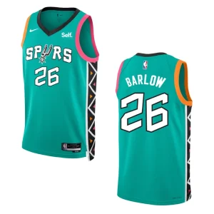 2022-23 City Edition San Antonio Spurs Dominick Barlow Turquoise Swingman Jersey - Alzaintravels