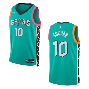 2022-23 City Edition San Antonio Spurs Jeremy Sochan Turquoise Swingman Jersey - Alzaintravels