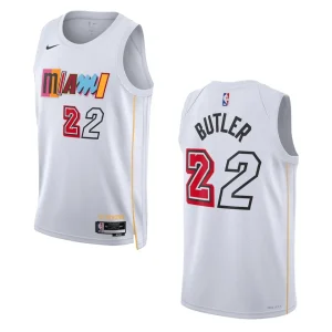 2022-23 City Edition Miami Heat Jimmy Butler White Swingman Jersey - Alzaintravels