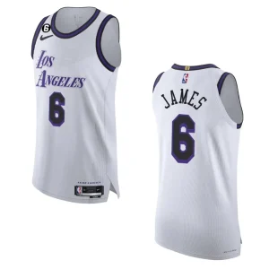 2022-23 City Edition Los Angeles Lakers LeBron James White Authentic Jersey - Alzaintravels