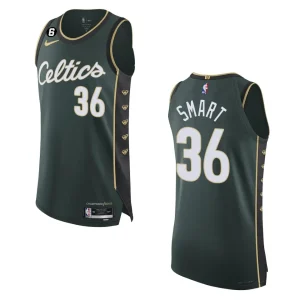 2022-23 City Edition Boston Celtics Marcus Smart Green Authentic Jersey - Alzaintravels