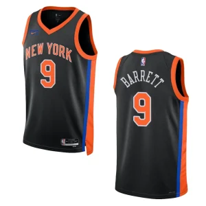 2022-23 City Edition New York Knicks RJ Barrett Black Swingman Jersey - Alzaintravels