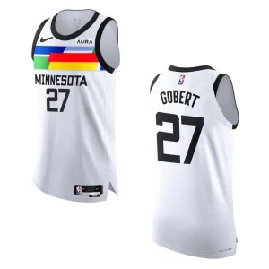 2022-23 City Edition Minnesota Timberwolves Rudy Gobert White Jersey - Alzaintravels