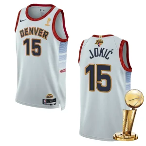 Denver Nuggets 2023 NBA Finals Champions Nikola Jokic City Edition White Jersey - Alzaintravels
