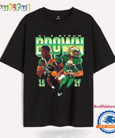 Cj Brown X Byrum Brown Usf Basketball Player Collage T Shirt