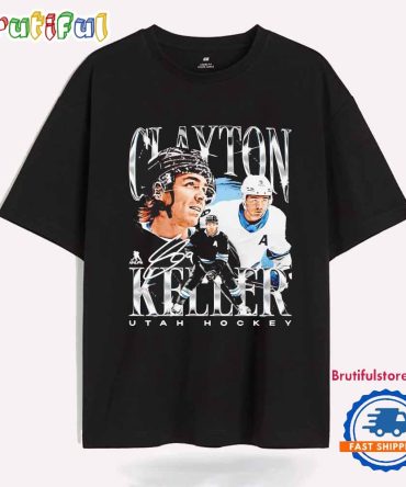 Clayton Keller Picture Collage Utah Hockey Signature T Shirt