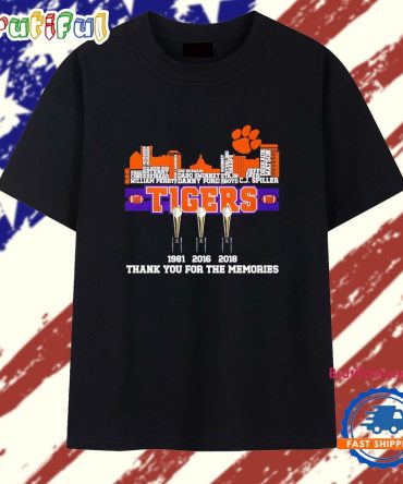 Clemson Tigers 1981 2016 2018 Champions Thank You For The Memories T Shirt