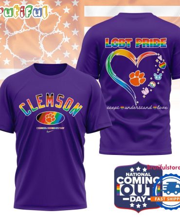 Clemson Tigers 2025 Ncaa National Coming Out Day Lgbt Pride Unisex 3D Shirt