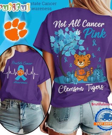 Clemson Tigers 2025 Ncaa Prostate Cancer Awareness Unisex 3D Shirt