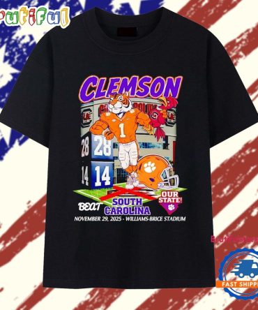 Clemson Tigers Beat South Carolina 2025 Our State Mascot T Shirt