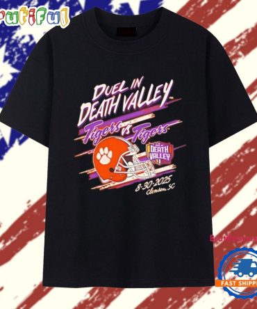 Clemson Tigers Duel In Death Valley Tigers Vs Tigers T Shirt