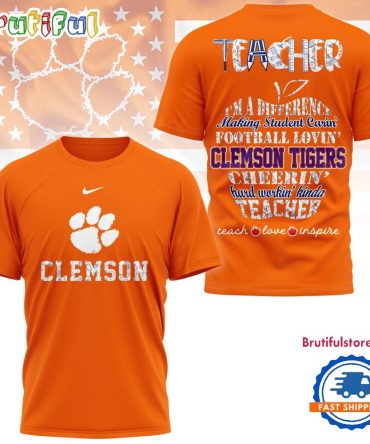 Clemson Tigers Teacher Teach Love Inspire All Over Print Shirt