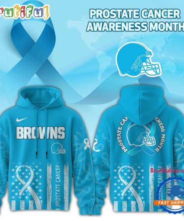 Cleveland Browns 2025 Nfl Prostate Cancer Awareness Hoodie Shirt